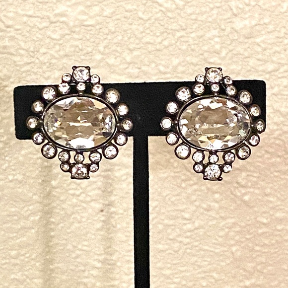 Givenchy Rhinestone Clip-on Earrings - Picture 3 of 8